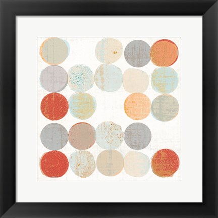 Framed Dots II Square I Print