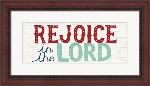 Framed Holiday on Wheels Rejoice in the Lord Print