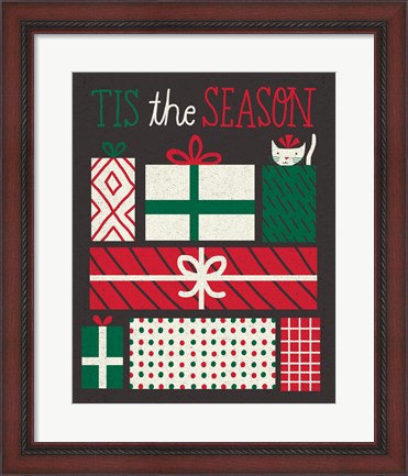 Framed Jolly Holiday Gifts Print
