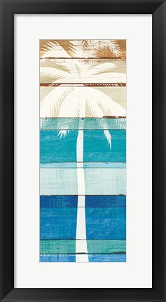 Framed Beachscape Palms V Print