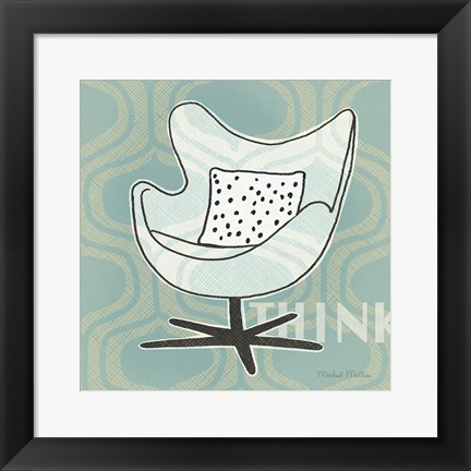 Framed Retro Chair II Think Print