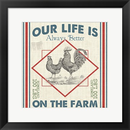 Framed Sweet Farmhouse III Print