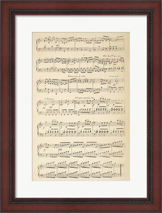 Framed Musical Notes II Print