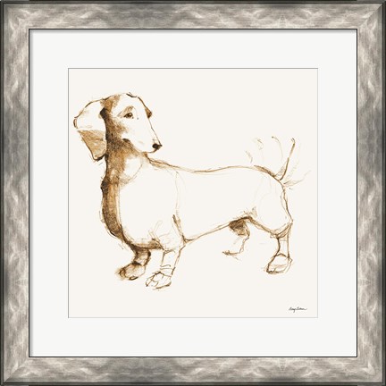 Framed Clio Brown and Orange Print