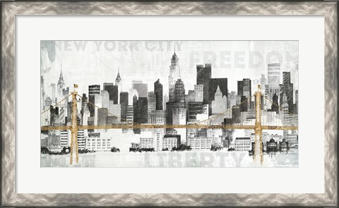 Framed New York Skyline II Print