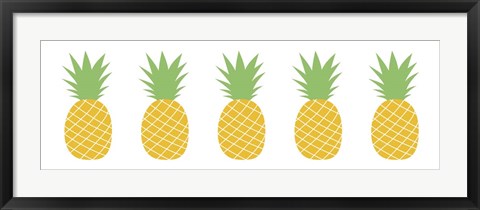 Framed Pineapple Row Print