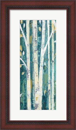 Framed Birches in Spring Panel I Print