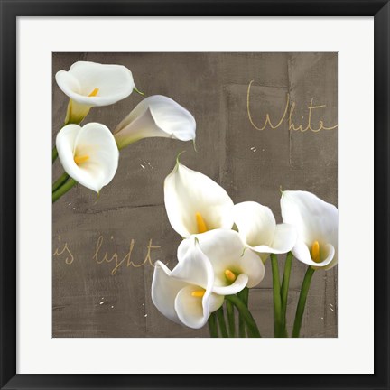 Framed White Callas Print