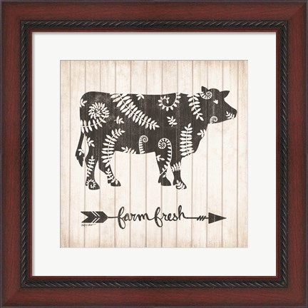 Framed Farm Fresh Cow Print