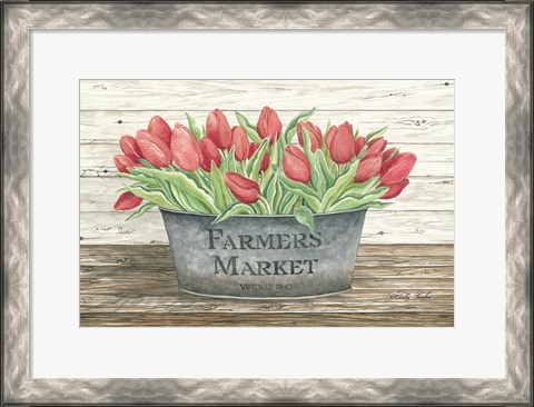 Framed Farmer&#39;s Market Tulips Print