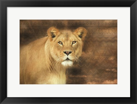 Framed Tribal Lioness Print