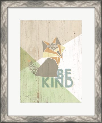 Framed Be Kind Fox Print