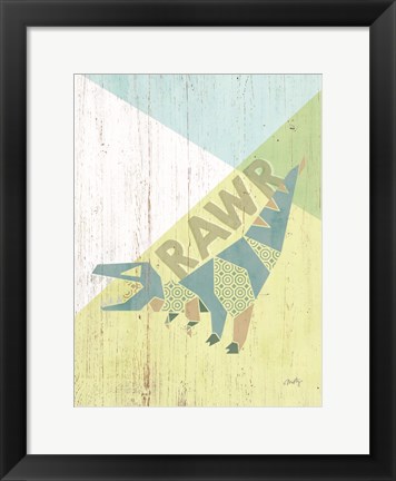 Framed Rawr Dinosaur Print