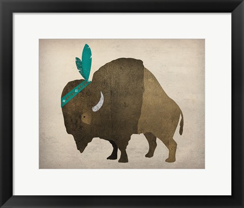 Framed Buffalo Bison III Print