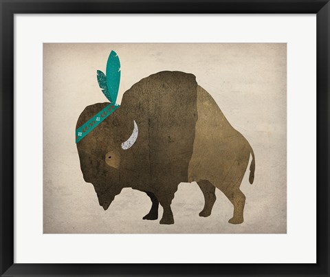 Framed Buffalo Bison III Print