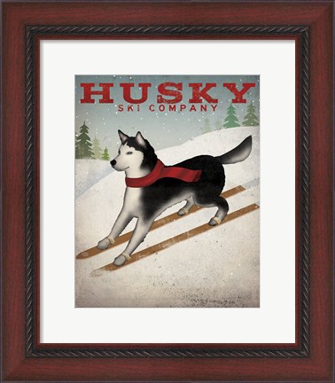 Framed Husky Ski Co Print