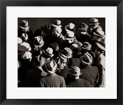 Framed 1930s 1940s Elevated View Of Group of Men Print