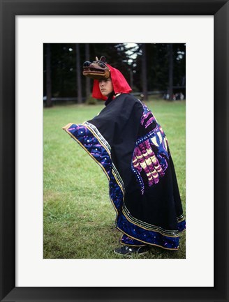 Framed Makah Indian Female Dance Costume Print
