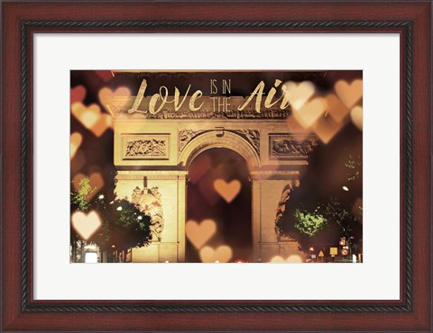 Framed Love is in the Arc de Triomphe v2 Print