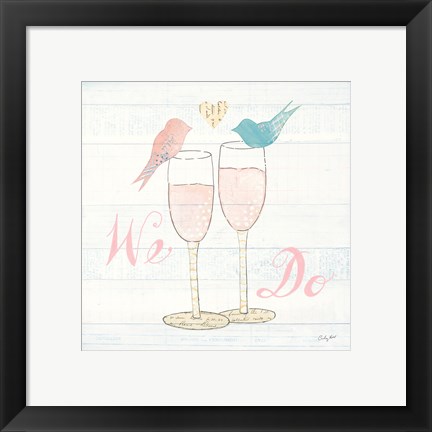 Framed Lovebirds IV Print