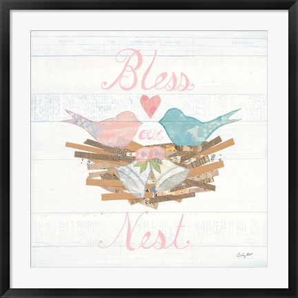 Framed Lovebirds III Print