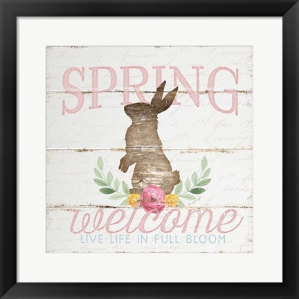 Framed Spring Welcome Print