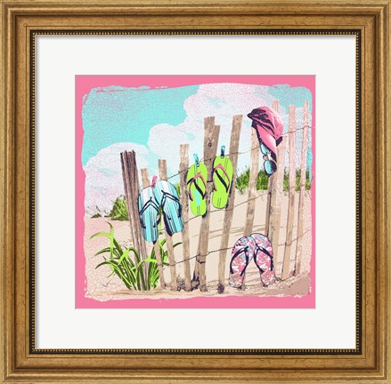 Framed Flip Flop Rack Print