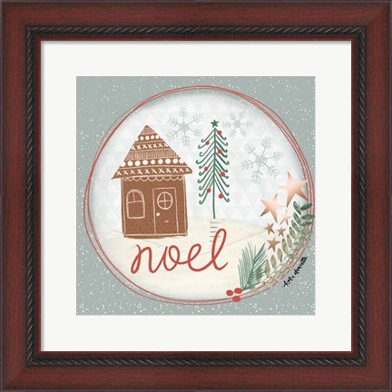 Framed Noel Snow Globe Print