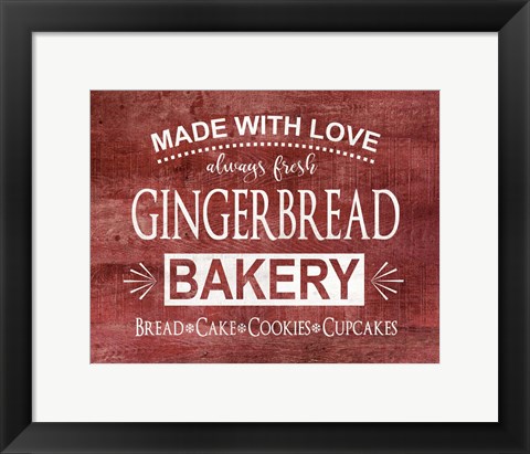 Framed Gingerbread Bakery Print