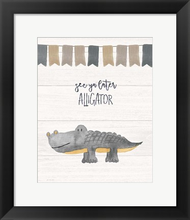 Framed Later Alligator Print
