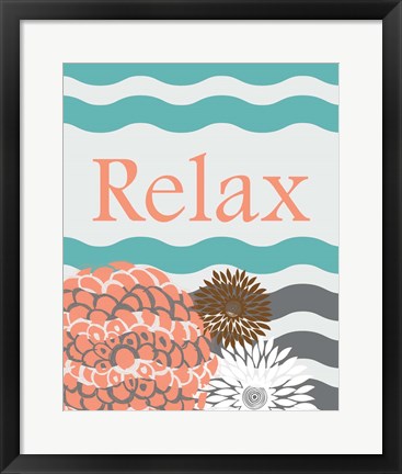 Framed Relax Waves Print