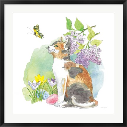 Framed Easter Kitties II Print