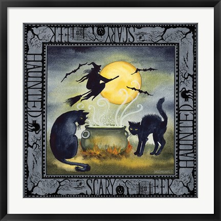 Framed Haunting Halloween Night III Print