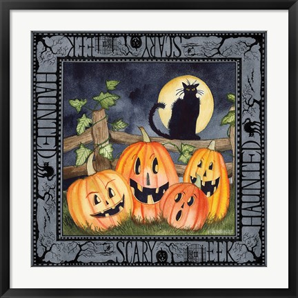 Framed Haunting Halloween Night I Print