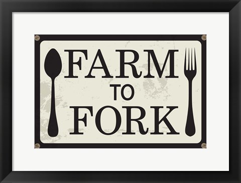 Framed Farm to Fork Print