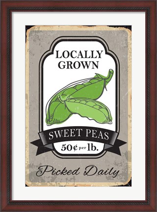 Framed Sweet Peas Print