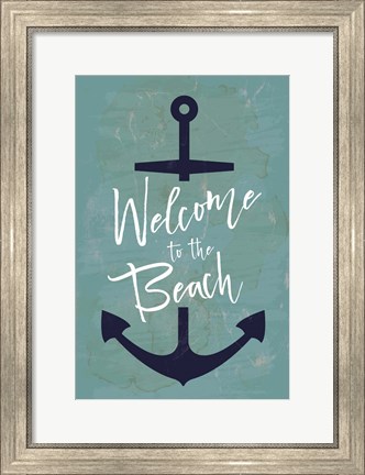 Framed Welcome to the Beach Print