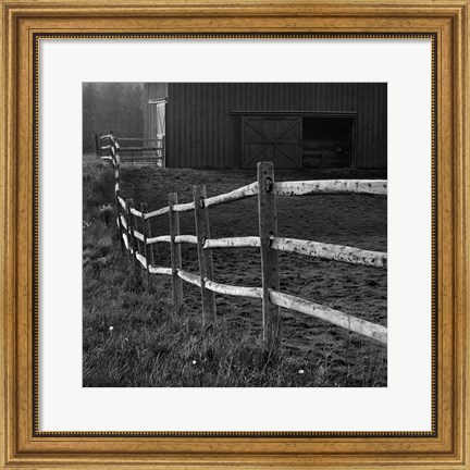 Framed Barn Fence Print