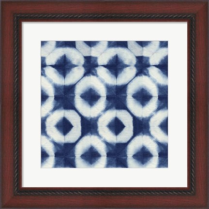Framed Blue Shibori III Print