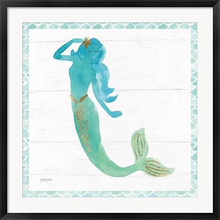 Framed Mermaid Friends IV Print