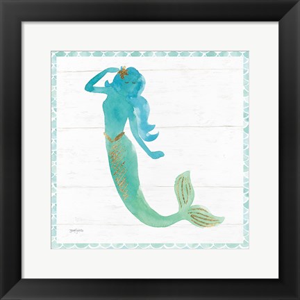 Framed Mermaid Friends IV Print