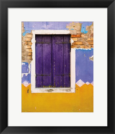 Framed Windows of Burano IV Print