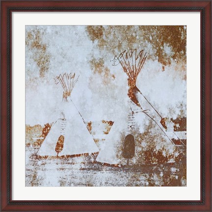 Framed Textured Tipi&#39;s Print