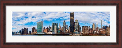 Framed Skyscrapers at the Waterfront, United Nations, New York City Print