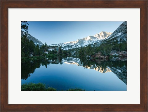 Framed Reflection of Mountain in a River, Sierra Nevada, California Print