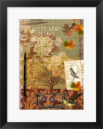 Framed Autumn Leaf Print