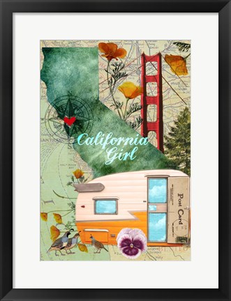 Framed California Girl Print