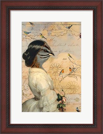 Framed Sparrow Lady Print