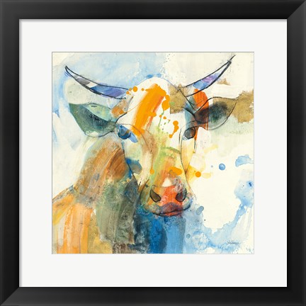 Framed Happy Cows I Print