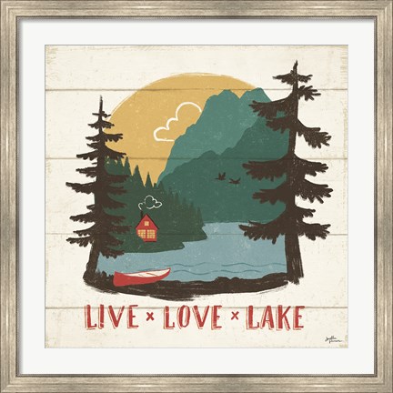 Framed Vintage Lake VII Print